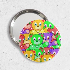 Cute Cartoon Crowd Of Colourful Kids Bears 2 25  Handbag Mirrors by Nexatart