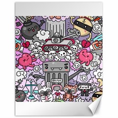 0 Sad War Kawaii Doodle Canvas 18  X 24   by Nexatart