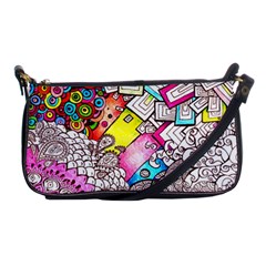 Beautiful Colorful Doodle Shoulder Clutch Bags by Nexatart