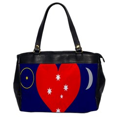 Love Heart Star Circle Polka Moon Red Blue White Office Handbags by Mariart