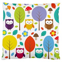 Cute Owl Standard Flano Cushion Case (two Sides) by Nexatart