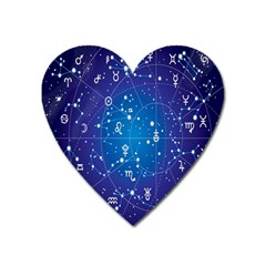 Astrology Illness Prediction Zodiac Star Heart Magnet by Mariart