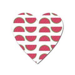 Watermelon Pattern Heart Magnet by Nexatart