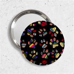 Colorful Paw Prints Pattern Background Reinvigorated 2 25  Handbag Mirrors by Nexatart