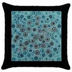 Abstract Aquatic Dream Throw Pillow Case (black) by Ivana