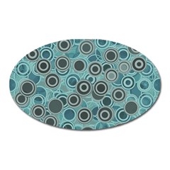 Abstract Aquatic Dream Oval Magnet by Ivana