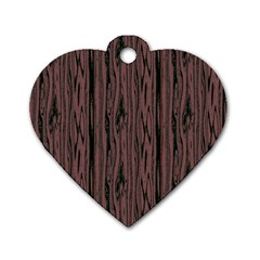 Grain Woody Texture Seamless Pattern Dog Tag Heart (two Sides) by Nexatart