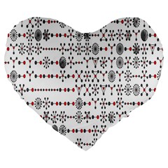 Bioplex Maps Molecular Chemistry Of Mathematical Physics Small Army Circle Large 19  Premium Heart Shape Cushions by Mariart