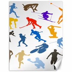 Sport Player Playing Canvas 12  X 16   by Mariart