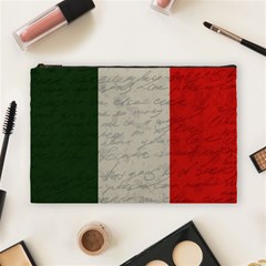 Vintage Flag - Italia Cosmetic Bag (large)  by ValentinaDesign