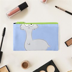 Grumpy Persian Cat Llama Cosmetic Bag (xs) by Catifornia