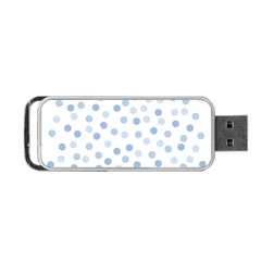 Bubble Balloon Circle Polka Blue Portable Usb Flash (two Sides) by Mariart