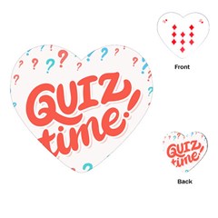 Question Mark Quiz Time Playing Cards (heart)  by Mariart