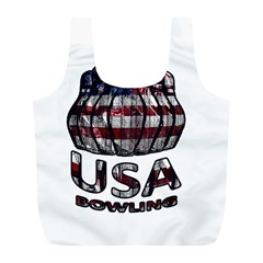 Usa Bowling  Full Print Recycle Bags (l)  by Valentinaart