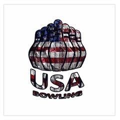 Usa Bowling  Large Satin Scarf (square) by Valentinaart