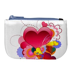 Heart Red Love Valentine S Day Large Coin Purse by Nexatart