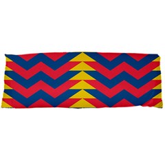 Lllustration Geometric Red Blue Yellow Chevron Wave Line Body Pillow Case Dakimakura (two Sides) by Mariart