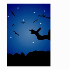 Nightscape Landscape Illustration Small Garden Flag (two Sides) by dflcprints