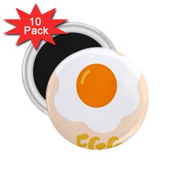 Egg Eating Chicken Omelette Food 2 25  Magnets (10 Pack)  by Nexatart