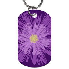 Purple Flower Floral Purple Flowers Dog Tag (one Side) by Nexatart