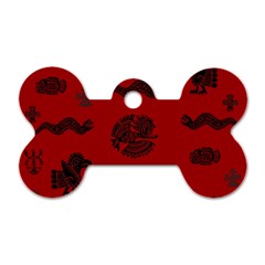 Aztecs Pattern Dog Tag Bone (one Side) by ValentinaDesign