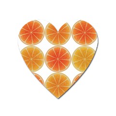 Orange Discs Orange Slices Fruit Heart Magnet by Nexatart