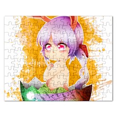 Easter Bunny Girl Rectangular Jigsaw Puzzl by Catifornia