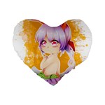 Easter Bunny Girl Standard 16  Premium Heart Shape Cushions Front