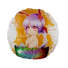 Easter Bunny Girl Standard 15  Premium Flano Round Cushions by Catifornia