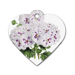 Flower Plant Blossom Bloom Vintage Dog Tag Heart (two Sides) by Nexatart