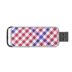 Webbing Wicker Art Red Bluw White Portable Usb Flash (one Side) by Mariart