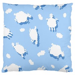 Vector Sheep Clouds Background Standard Flano Cushion Case (two Sides) by Nexatart