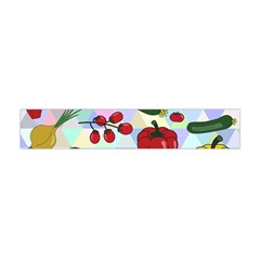 Vegetables Cucumber Tomato Flano Scarf (mini) by Nexatart