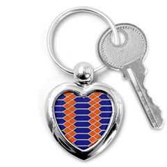 Pattern Design Modern Backdrop Key Chains (heart)  by Nexatart