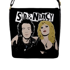 Sid And Nancy Flap Messenger Bag (l)  by Valentinaart