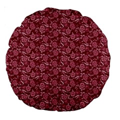 Roses Pattern Large 18  Premium Round Cushions by Valentinaart