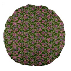 Roses Pattern Large 18  Premium Round Cushions by Valentinaart