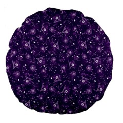 Floral Pattern Large 18  Premium Round Cushions by ValentinaDesign