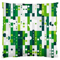 Generative Art Experiment Rectangular Circular Shapes Polka Green Vertical Large Flano Cushion Case (one Side) by Mariart