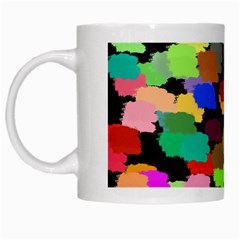 Colorful Paint On A Black Background                 White Mug by LalyLauraFLM