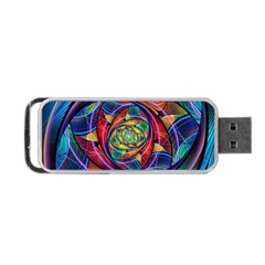 Eye Of The Rainbow Portable Usb Flash (one Side) by WolfepawFractals