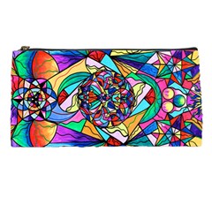 Blue Ray Transcendance Grid - Pencil Case by tealswan