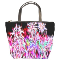 Fractal Fireworks Display Pattern Bucket Bags by Nexatart