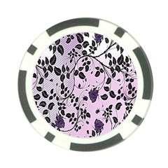 Floral Pattern Background Poker Chip Card Guard (10 Pack) by Nexatart