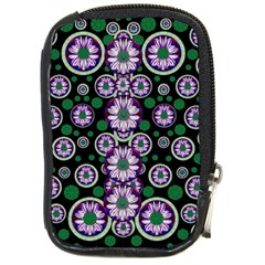 Fantasy Flower Forest  In Peacock Jungle Wood Compact Camera Cases by pepitasart