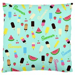 Summer Pattern Large Cushion Case (one Side) by Valentinaart