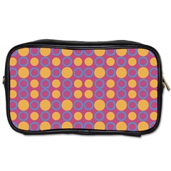 Colorful Geometric Polka Print Toiletries Bags by dflcprints