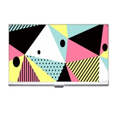 Geometric Polka Triangle Dots Line Business Card Holders by Mariart