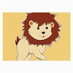 Happy Cartoon Baby Lion Large Glasses Cloth (2-side) by Catifornia