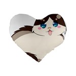 Ragdoll Cat for Life Standard 16  Premium Flano Heart Shape Cushions Front